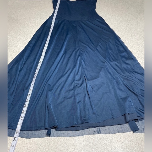 Trixxi Navy Blue Jeweled Evening Dress Size Small - Picture 10 of 10